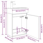 vidaXL Meuble de salle de bain avec robinet Chêne artisanal