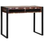 vidaXL Coiffeuse avec étagère Multicolore Bois massif de récupération