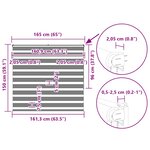 vidaXL Store zèbre blanc 165x150 cm largeur du tissu 160 9cm polyester