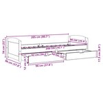 vidaXL Lit de jour et 2 tiroirs sans matelas IRUN blanc rose 90x200 cm