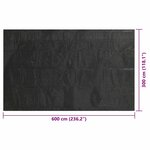 vidaXL Couverture de piscine Noir 600 x 300 cm PE