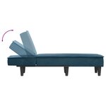 vidaXL Chaise longue bleu velours