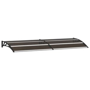 vidaXL Auvent de porte Noir 240x75 cm PC
