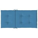 vidaXL Coussins de chaise à dossier bas lot de 4 bleu mélangé tissu