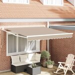 vidaXL Auvent Rétractable Beige 350 x 250 cm tissu