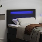 vidaXL Tête de lit LED Noir 90 cm Cuir synthétique