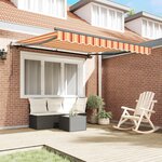 vidaXL Auvent Rétractable Jaune et Orange 350 x 250 cm