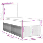 vidaXL Sommier à lattes de lit avec matelas Vert foncé 100x200 cm