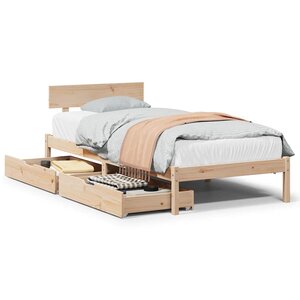 vidaXL Cadre de lit sans matelas 90x200 cm bois de pin massif