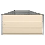 vidaXL Jardinière Ivoire 195 x 100 x 45 cm Acier galvanisé