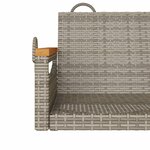 vidaXL Balancelle gris 109x62x40 cm résine tressée