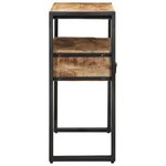 Tables d'appoint vidaXL Noires 90x33x75 cm en Bois de manguier massif et Métal