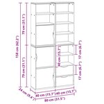 vidaXL Armoires latérales 4 Pièces ODDA 40x24x79 cm bois massif pin