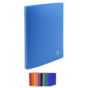 Classeur Polypro souple 4 anneaux 15 mm dos 20 mm A4 Coloris aléatoire x 20 EXACOMPTA