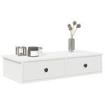 vidaXL Étagère murale avec tiroirs blanc 80x31x17 cm bois d'ingénierie