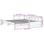 vidaXL Lit de jour sans matelas cire marron 90x200 cm bois pin massif