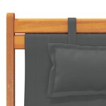 vidaXL Chaises de plage pliables lot de 2 gris tissu