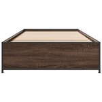 vidaXL Cadre de lit sans matelas chêne marron 100x200 cm