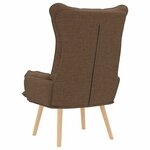 vidaXL Fauteuil relaxant Marron 69 x 74 x 93 cm tissu