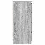 vidaXL Buffet avec tiroirs sonoma gris 37 5x35x99 cm bois d'ingénierie