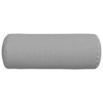 vidaXL Coussins d'accent 2 Pièces Gris nuage Ø 25 x 70 cm tissu
