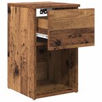 vidaXL Armoire de lit 2 Pièces Bois ancien 29 x 31 5 x 49 cm