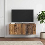 vidaXL Meuble TV mural Bois ancien 78 5 x 41 x 30 cm Bois d'ingénierie