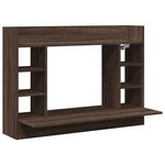 Bureau table poste de travail meuble d'ordinateur informatique étude mural chêne 105 x 48 x 75 cm bois d'ingénierie brun 02_0023877