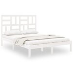 vidaXL Cadre de lit sans matelas blanc bois massif 140x200 cm