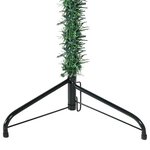 vidaXL Demi sapin de Noël artificiel mince avec support Vert 180 cm