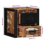 vidaXL Tables de chevet 2 Pièces multicolore 40x35x40cm bois récupération