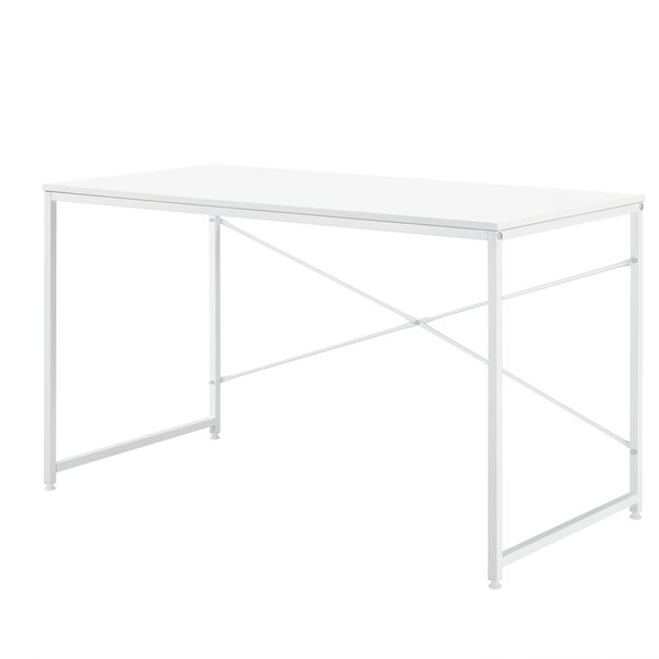 Bureau d'ordinateur poste de travail table MDF 120 cm blanc 03_0003510