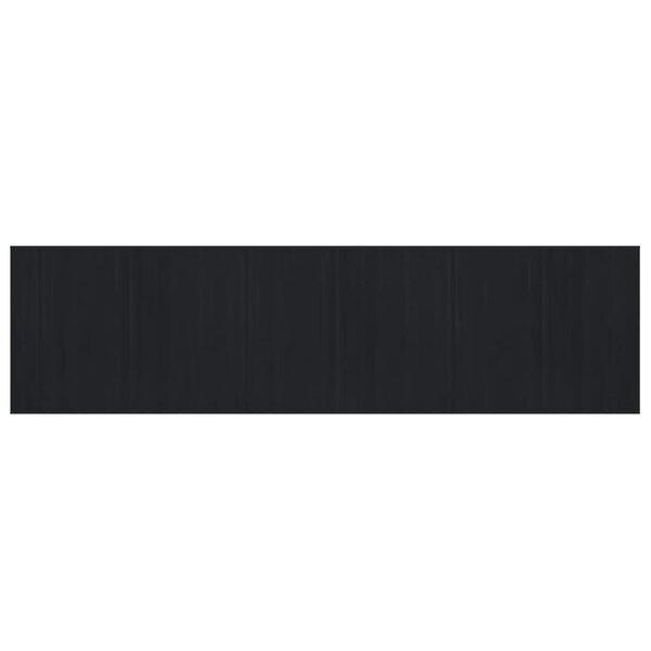 vidaXL Tapis rectangulaire noir 80x300 cm bambou