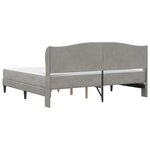 vidaXL Cadre de lit avec tête de lit Gris clair 180 x 200 cm Velours