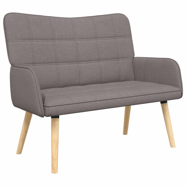vidaXL Sofa 2 places Taupe 115 x 61 x 87 cm Tissu