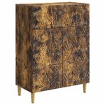 vidaXL Buffet Chêne fumé 66 x 34 5 x 90 cm Bois d'ingénierie