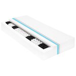 Vidaxl lit avec matelas et éclairage usb rouge bordeaux tissu 90x200cm