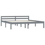 vidaXL Cadre de lit sans matelas gris bois massif de pin 160x200 cm