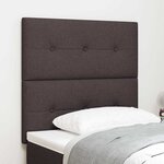 vidaXL Tête de Lit LED avec tête de lit Marron foncé 90 cm tissu