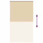 vidaXL Store enrouleur occultant largeur du tissu 126 6 cm polyester