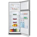 HISENSE RT267D4ADF Réfrigérateur congélateur haut - 205L (164L+41L) - froid statique - A+ - L55,1x H143,4 - silver