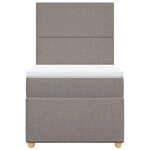 vidaXL Sommier à lattes de lit avec matelas Taupe 100x200 cm Tissu