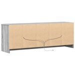 vidaXL Meuble TV avec LED sonoma gris 139 5x34x50 cm bois d'ingénierie