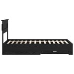 vidaXL Cadre de lit Chêne noir 90 x 190 cm Bois d'ingénierie