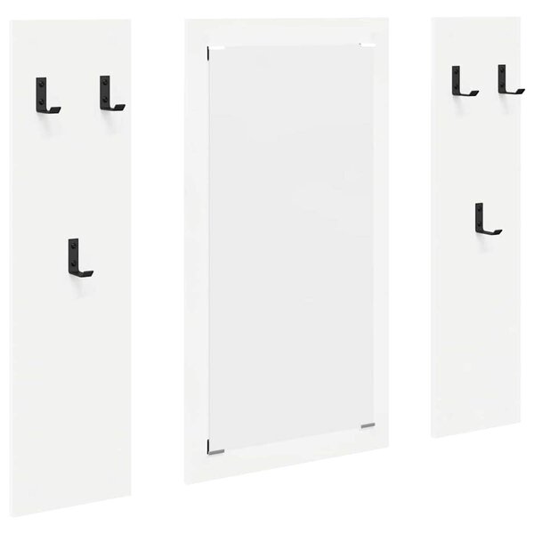 vidaXL Porte-manteau mural Blanc 96 x 1 5 x 90 cm Bois d'ingénierie