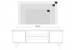 Meuble TV Focus 135 cm - chêne artisan  piètement bois