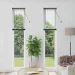 vidaXL Store de Fenêtre avec des rideaux Autre Noir 80 x 130 cm Aluminium