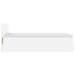 VidaXL Lit ottoman avec matelas blanc 90x190 cm similicuir