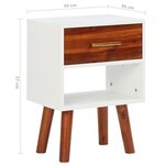 vidaXL Table de chevet Bois d'acacia massif 40x30x57 cm