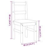 vidaXL Chaises à manger lot de 2 Panama blanc bois massif de pin